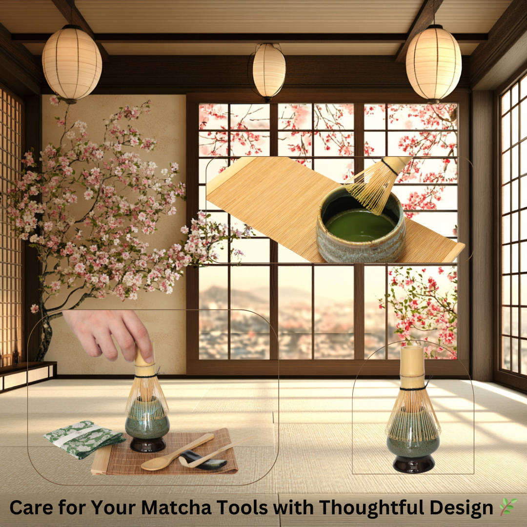Matcha Whisk Set (9pcs), Japanese Tea Matcha Set includes Ceramic Matcha Bowl, Bamboo Matcha Whisk(chasen), Ceramic Matcha Whisk holder, Bamboo Matcha Scoop (chashaku). Blue color