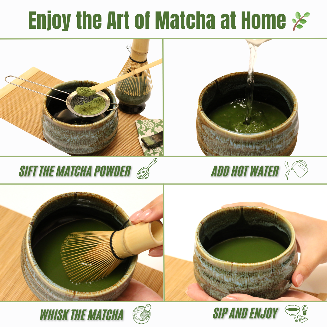 Matcha Whisk Set (9pcs), Japanese Tea Matcha Set includes Ceramic Matcha Bowl, Bamboo Matcha Whisk(chasen), Ceramic Matcha Whisk holder, Bamboo Matcha Scoop (chashaku). Blue color