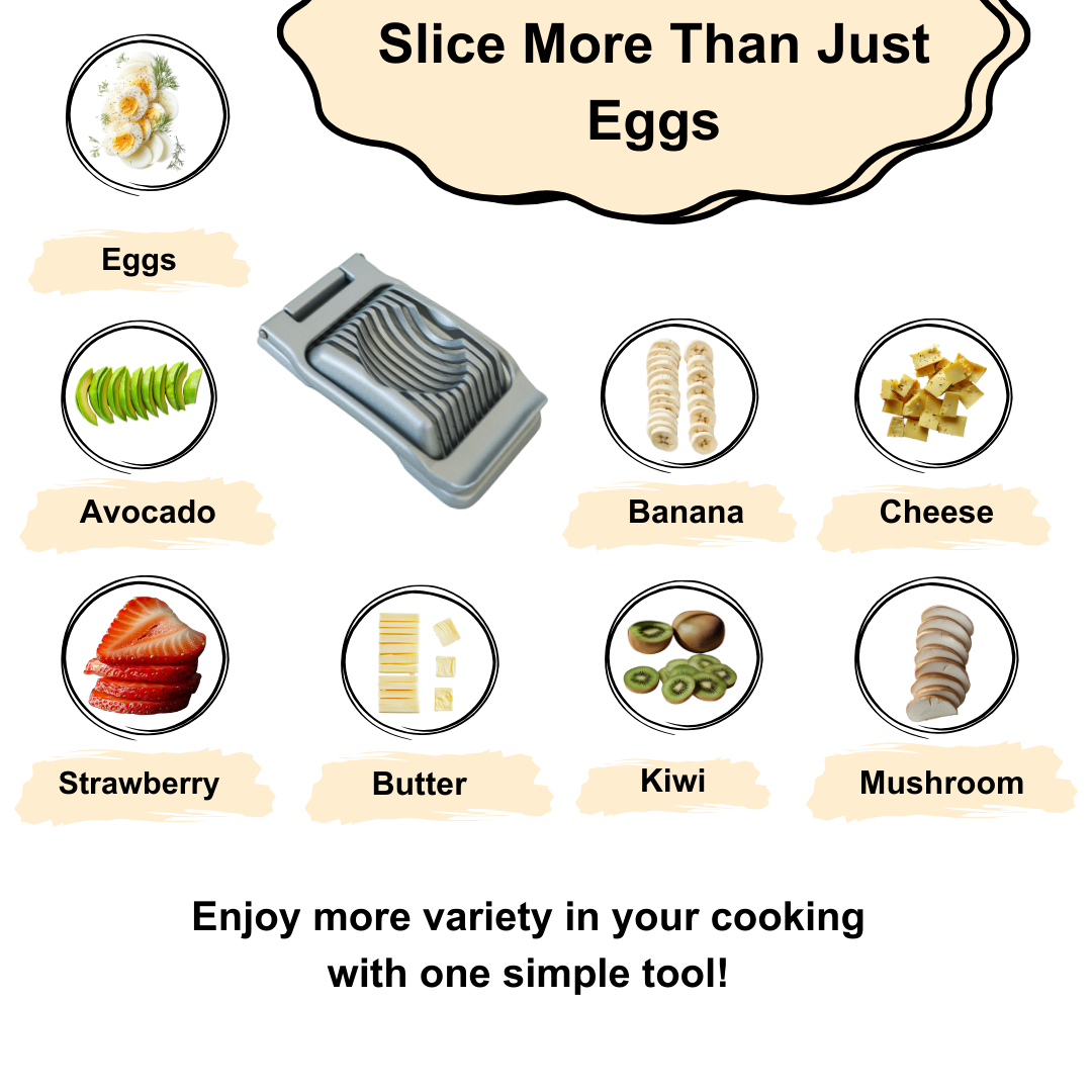 Egg Slicer, Stainless Steel Wires Dishwasher Safe Aluminum Alloy Heavy Duty Multipurpose Cutter For Hard Boiled Eggs or Strawberry,