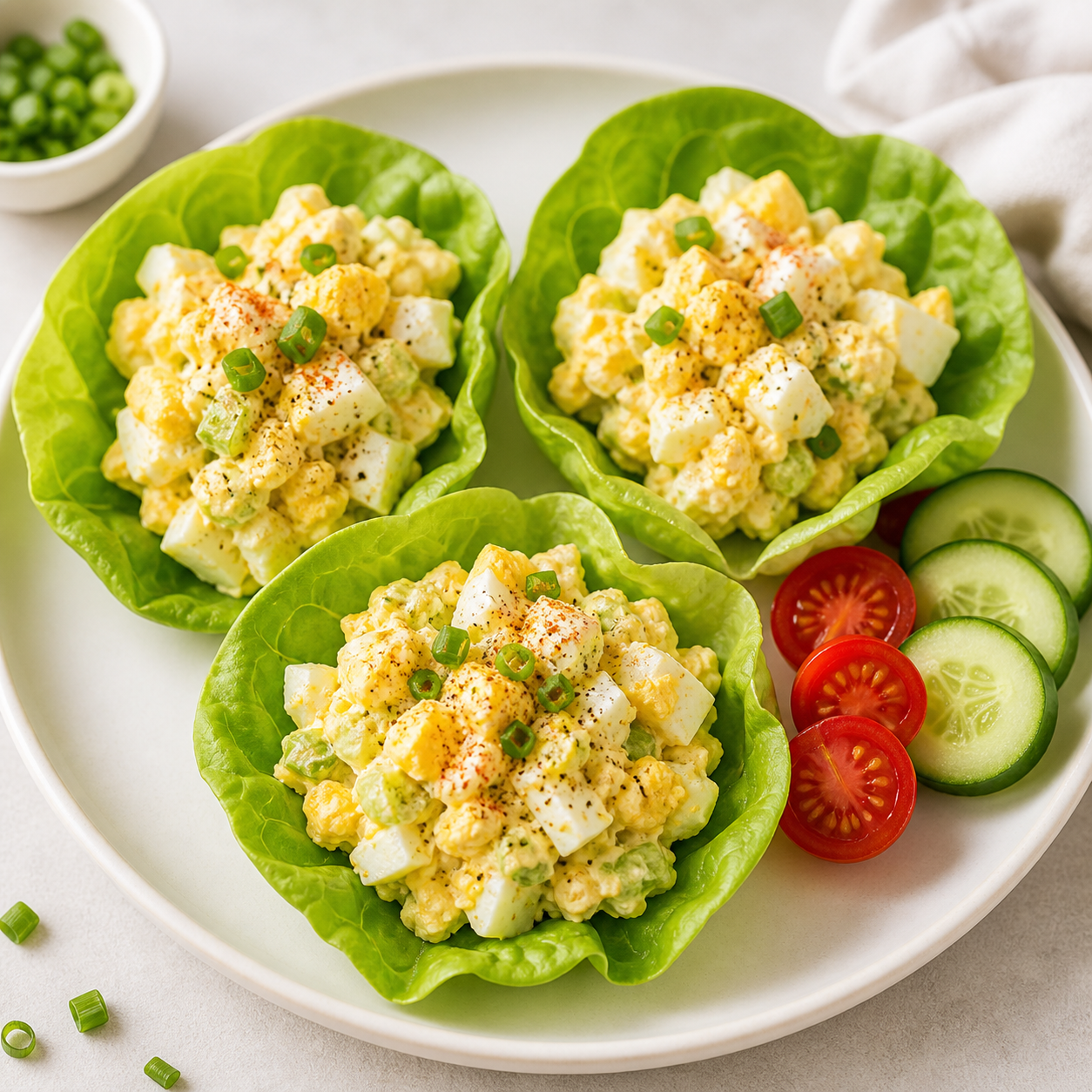 Egg Salad Lettuce Cups