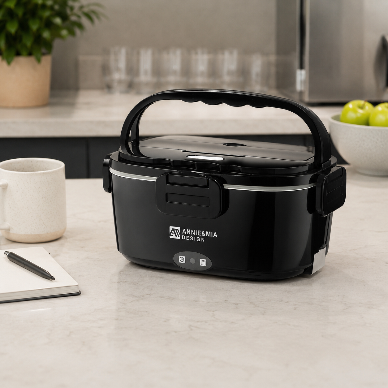 Annie & Mia Design 1.5L Electric Lunch Box — Dual Containers