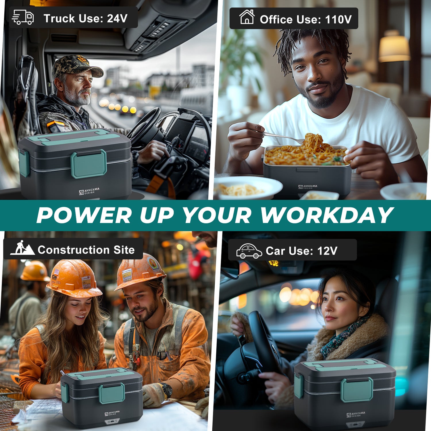 Annie & Mia Design 3.5L Electric Lunch Box