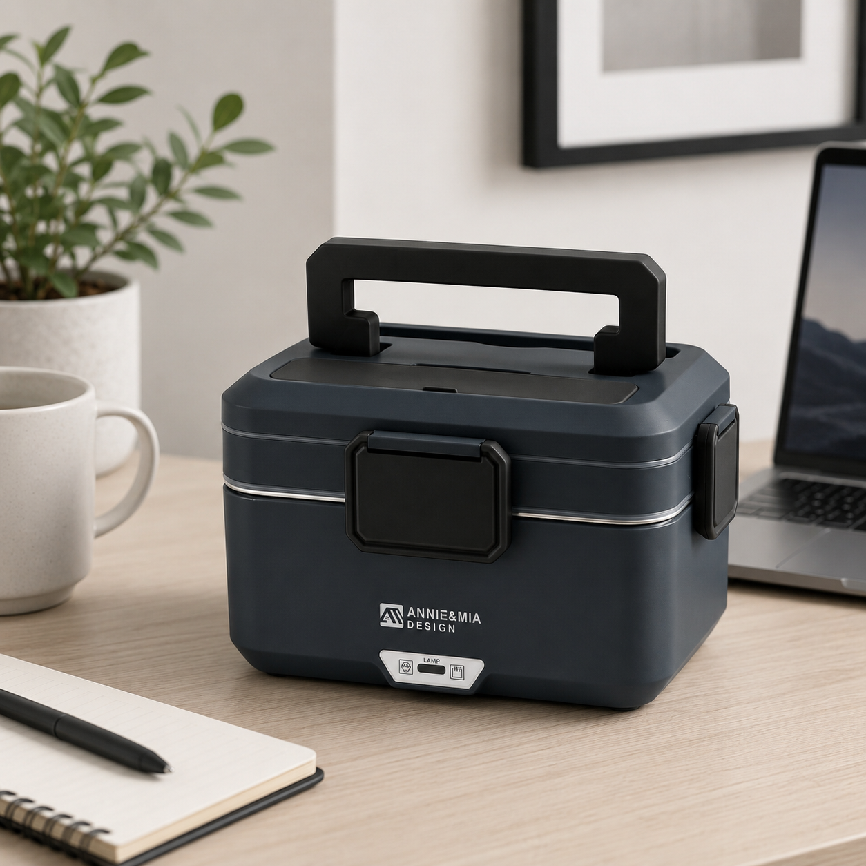 Annie & Mia Design 3.5L Electric Lunch Box(Urban Alloy)