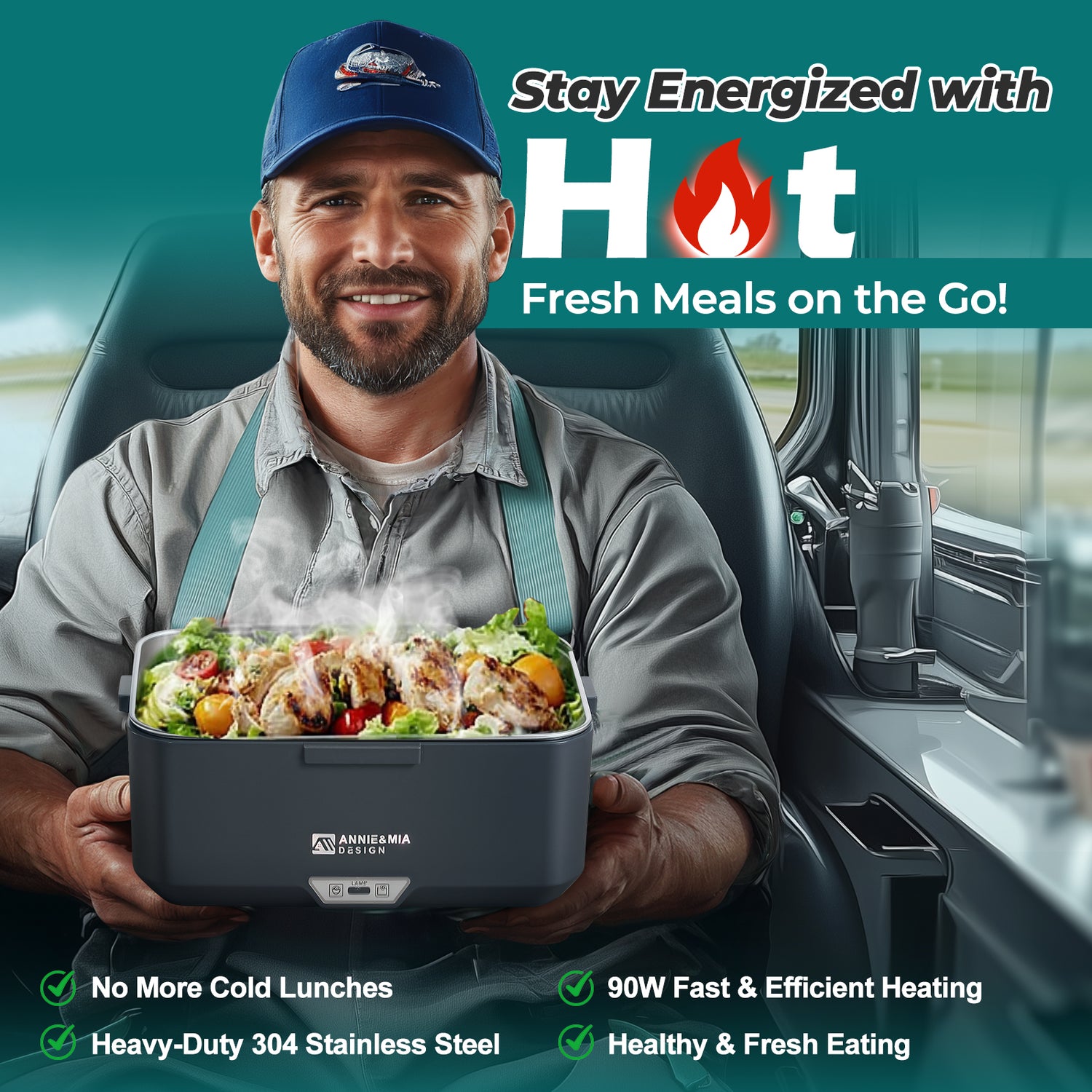 Annie & Mia Design 3.5L Electric Lunch Box