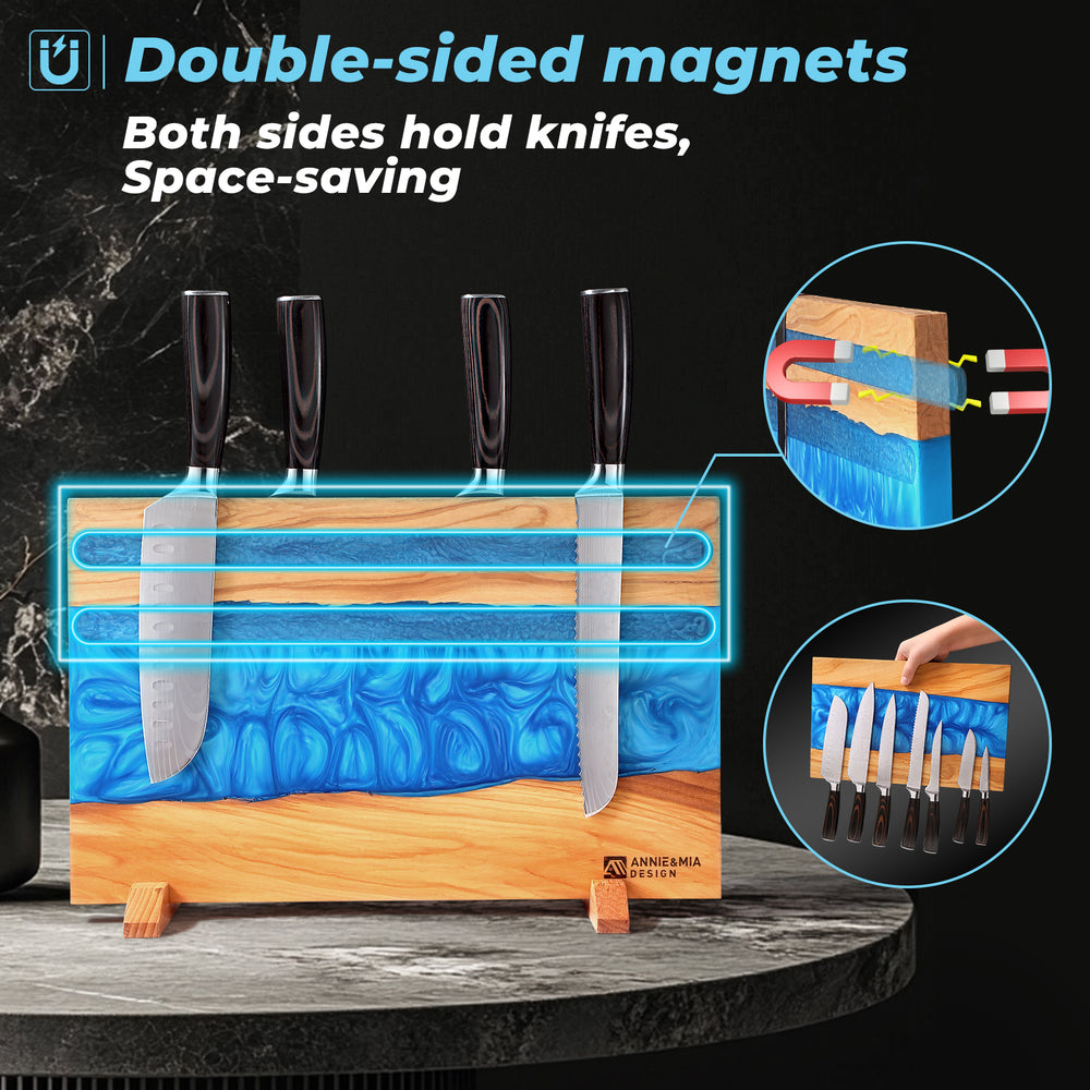 Annie & Mia Design Epoxy Resin Magnetic Knife Holder