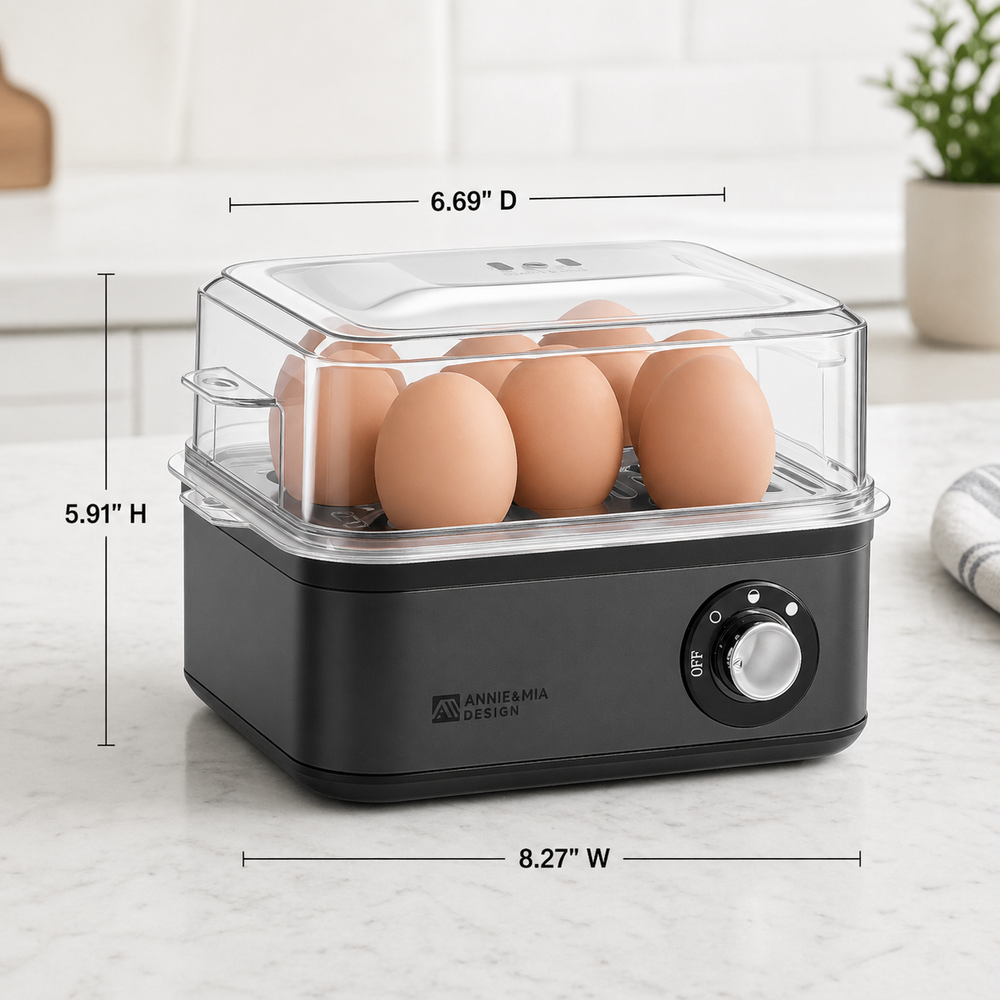 Annie & Mia Design Electric Egg Cooker 8 Egg Capacity