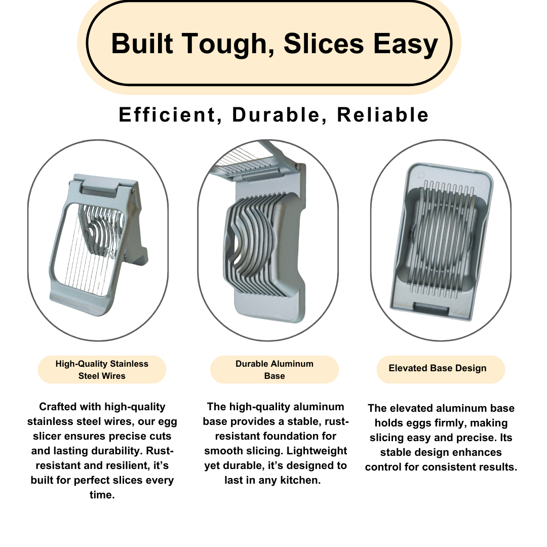 Annie & Mia Design Egg Slicer — Stainless-Steel Wires