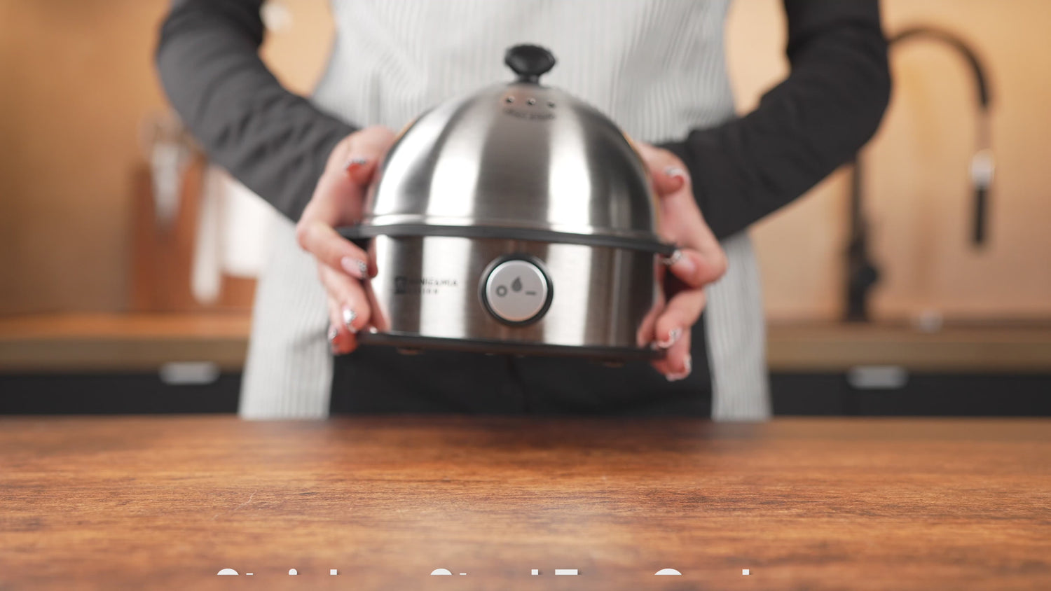 Annie & Mia Design Stainless Steel Electric Egg Cooker